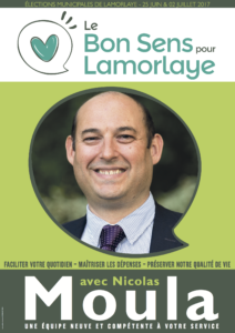 affiche campagne officielle élection municipales de Lamorlaye de Nicolas moula